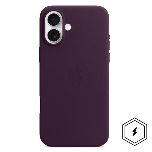 Apple iPhone 16 Plus Leather Back Cover Case with MagSafe - Purple