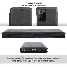 Samsung Galaxy S26 Ultra Shockproof Leather Flip Case Cover  - Black