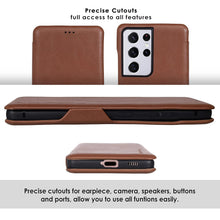 Samsung Galaxy S26 Ultra Shockproof Leather Flip Case Cover  - Brown