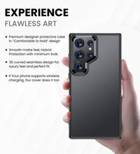 Samsung Galaxy S25 Ultra Rugged Frosted Matte Shock Proof Slim Back Cover - Black