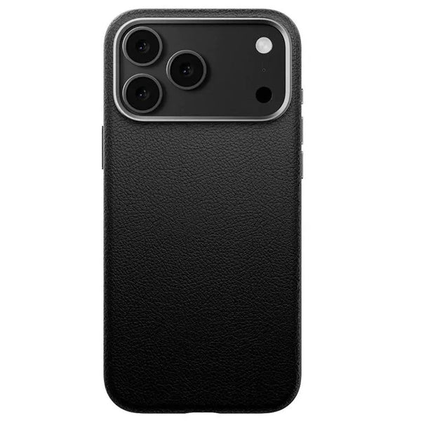 iPhone 17 Pro Max Business Style Leather Case with NFC Button