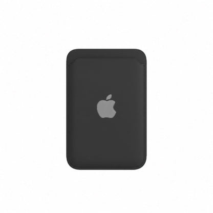 Silicone MagSafe Wallet – Slim Magnetic Card Holder for iPhone - Black