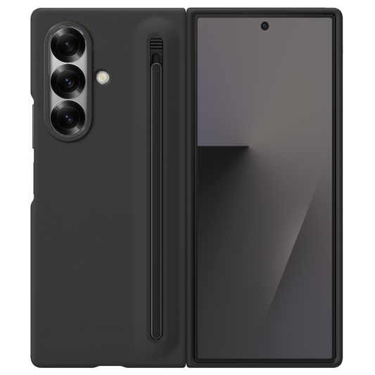 Samsung Galaxy Z Fold 7 Slim Skin Feel S Pen Case with Stylus - Black