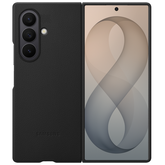 Samsung Galaxy Z Fold8 Ultra Leather Case – Kindsuit Slim Leather Back Cover - Black