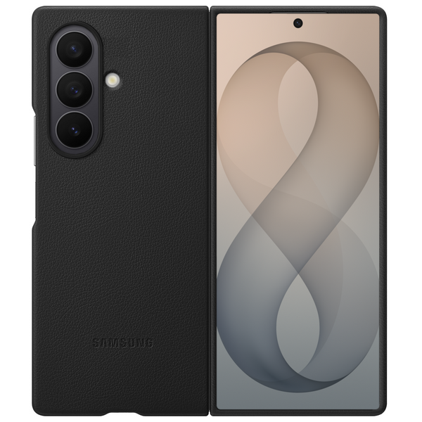 Samsung Galaxy Z Fold8 Ultra Leather Case – Kindsuit Slim Leather Back Cover - Black