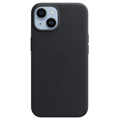 iPhone 14 Leather Back Cover Case with MagSafe – Black