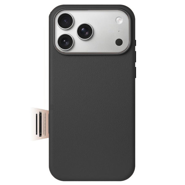 iPhone 17 Pro Max Business Style Leather Case with NFC Button