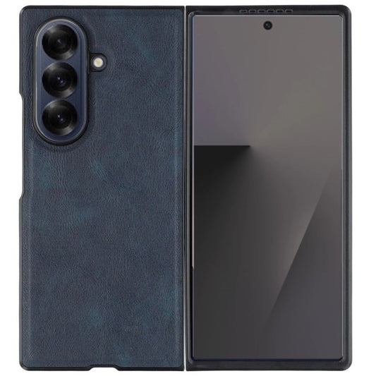 Samsung Galaxy Z Fold 7 Durable Shockproof Protective Leather Case - Blue