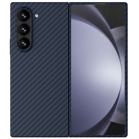 Samsung Galaxy Z Fold 6 Piblue Carbon Fiber Case - Blue
