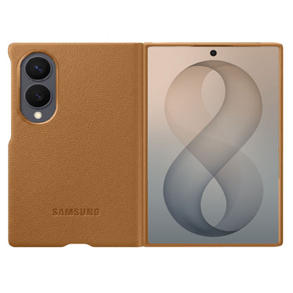 Samsung Z Fold8 Leather Case, Kindsuit Slim Leather Back Cover - Brown