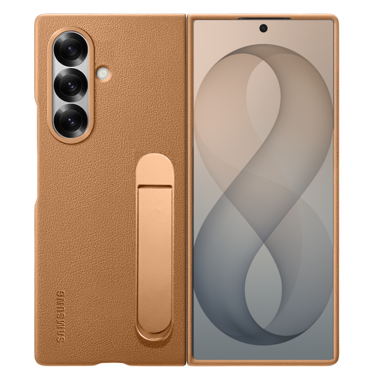 Samsung Galaxy Z Fold8 Ultra Leather Case with Kickstand – Kindsuit Leather Cover - Brown