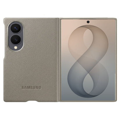 Samsung Z Fold8 Leather Case, Kindsuit Slim Leather Back Cover - Camel