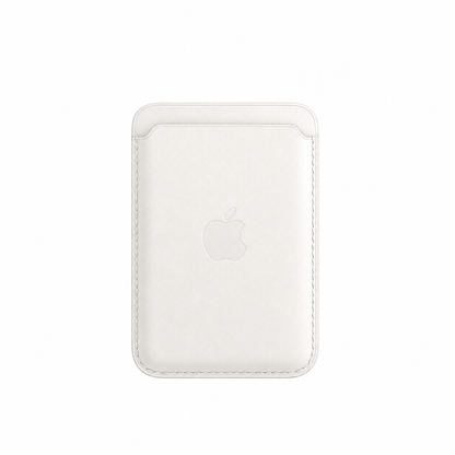Leather MagSafe Wallet – Slim Magnetic Card Holder for iPhone - White