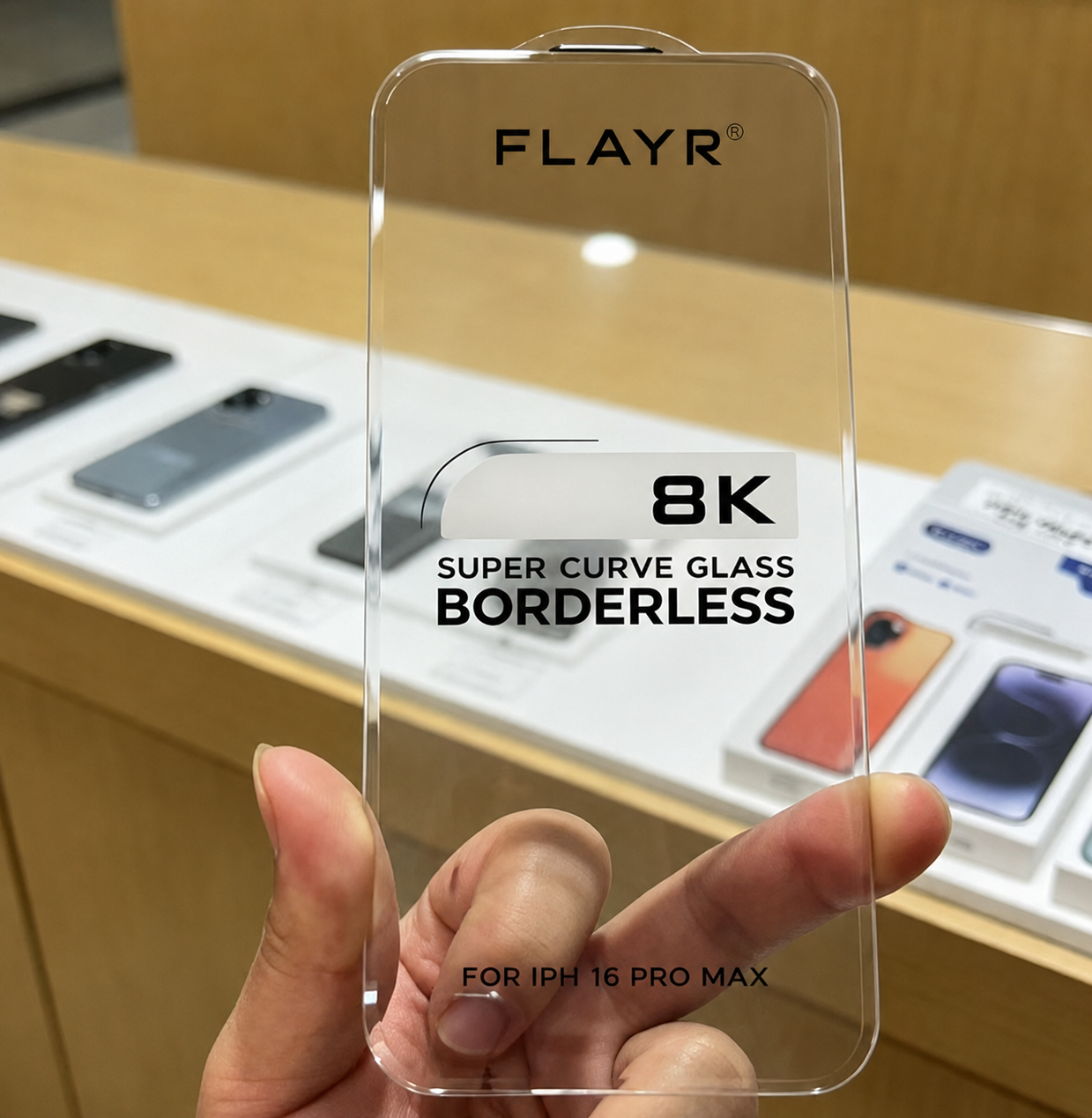 8K Borderless Tempered Glass Ultra-Clear Edge-to-Edge Protection for iPhones - Pack of 3