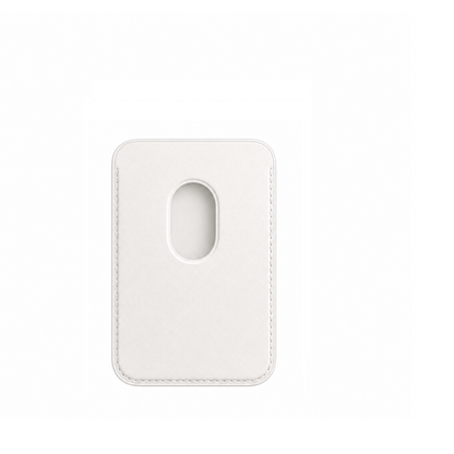 Leather MagSafe Wallet – Slim Magnetic Card Holder for iPhone - White