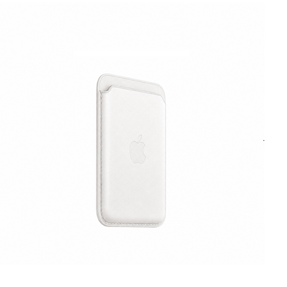 Leather MagSafe Wallet – Slim Magnetic Card Holder for iPhone - White