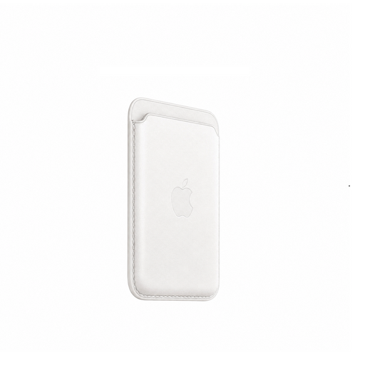 Leather MagSafe Wallet – Slim Magnetic Card Holder for iPhone - White