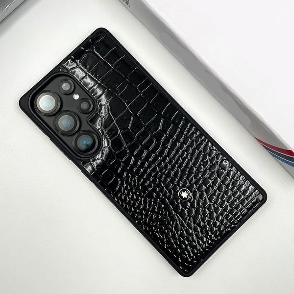 Samsung Galaxy S26 Ultra Luxury Leather Shine Case - Black