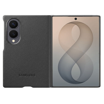 Samsung Z Fold8 Leather Case, Kindsuit Slim Leather Back Cover - Dark Gray