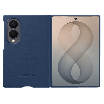 Samsung Z Fold8 Leather Case, Kindsuit Slim Leather Back Cover - Blue