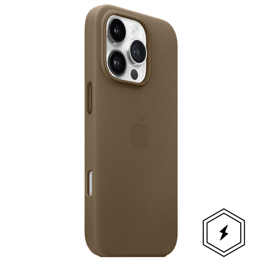 iPhone 16 Pro Max Leather Case with MagSafe - Natural Titanium