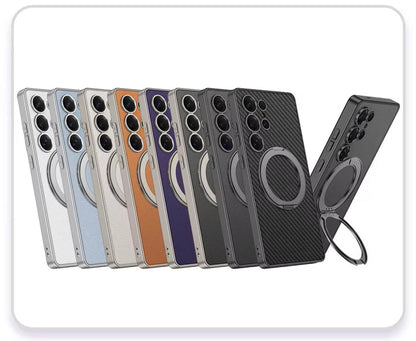 Samsung Galaxy S25 Ultra Crystal Ring Elite Leather Case