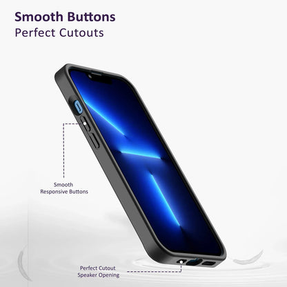 iPhone 14 Soft Hybrid Transparent Metal Camera Protection Case