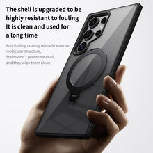 Samsung Galaxy S23 Ultra 5G MagSafe Magnetic Ring Holder Case with Metal Camera Bumper - Black