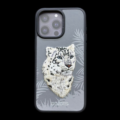 iPhone 15 Pro Savanna Series Santa Barbara Leather Case - Black