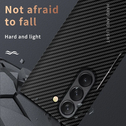 Samsung Galaxy Z Fold 5 Dual Shade Carbon Fiber Shockproof Case - Silver