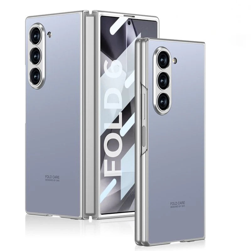 Samsung Galaxy Z Fold 6 AG Matte Shine Case with Front Glass Protection - Silver