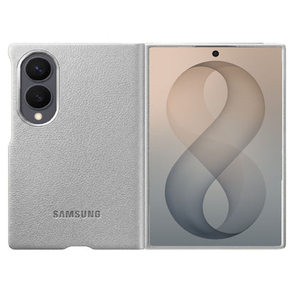 Samsung Z Fold8 Leather Case, Kindsuit Slim Leather Back Cover - Gray