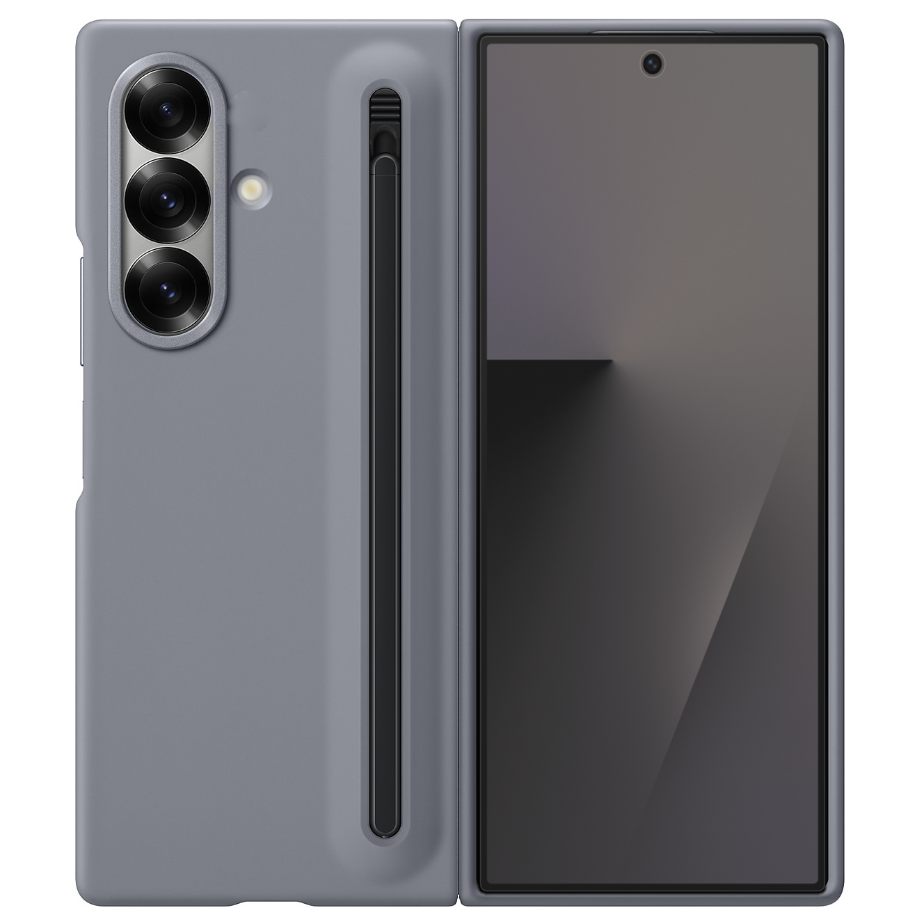 Samsung Galaxy Z Fold7 Slim Skin Feel S Pen Case with Stylus - Gray