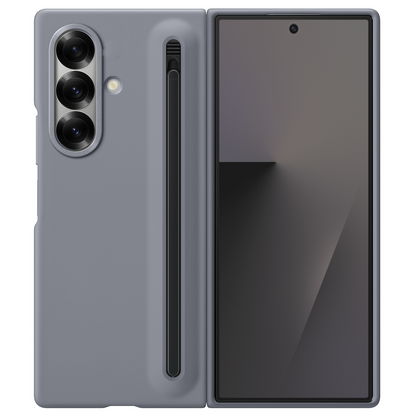 Samsung Galaxy Z Fold7 Slim Skin Feel S Pen Case with Stylus - Gray