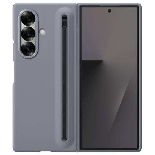 Samsung Galaxy Z Fold7 Slim Skin Feel S Pen Case with Stylus - Gray