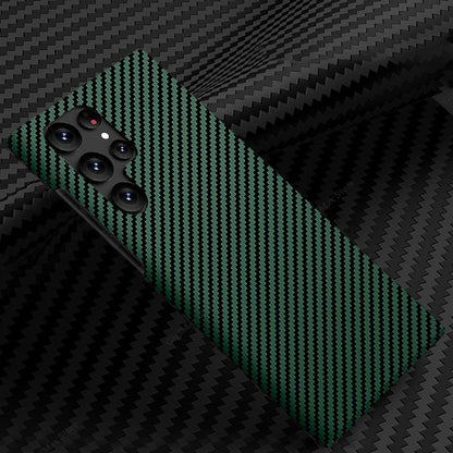 Samsung Galaxy S24 Ultra Piblue Carbon Fiber Aramid Kevilar Case - Green