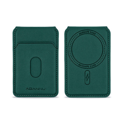Leather MagSafe Wallet – Magnetic Stand Wallet Three Card Holder for iPhone -  Dark Green