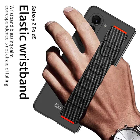Samsung Galaxy Z Fold5 Wristband Matte Case - Sliver
