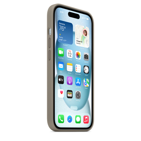 iPhone 15 Plus Silicon Case with Magsafe Case - Clay