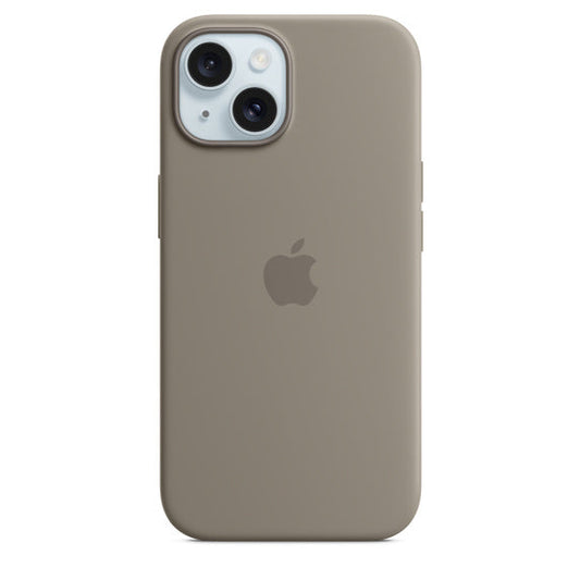 iPhone 15 Plus Silicon Case with Magsafe Case - Clay