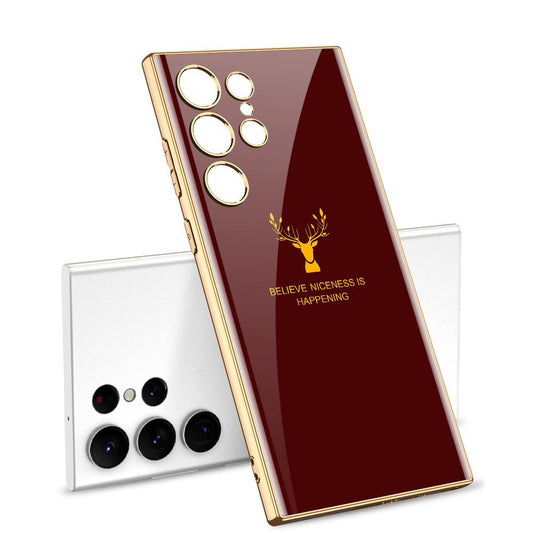 Samsung Galaxy S24 Ultra Original GKK Deer Printed Super Shining Glass Case