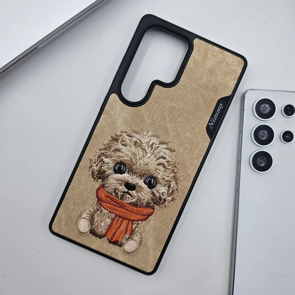 Samsung Galaxy S25 Ultra Nimmy Official Embroidery Leather Case - Brown