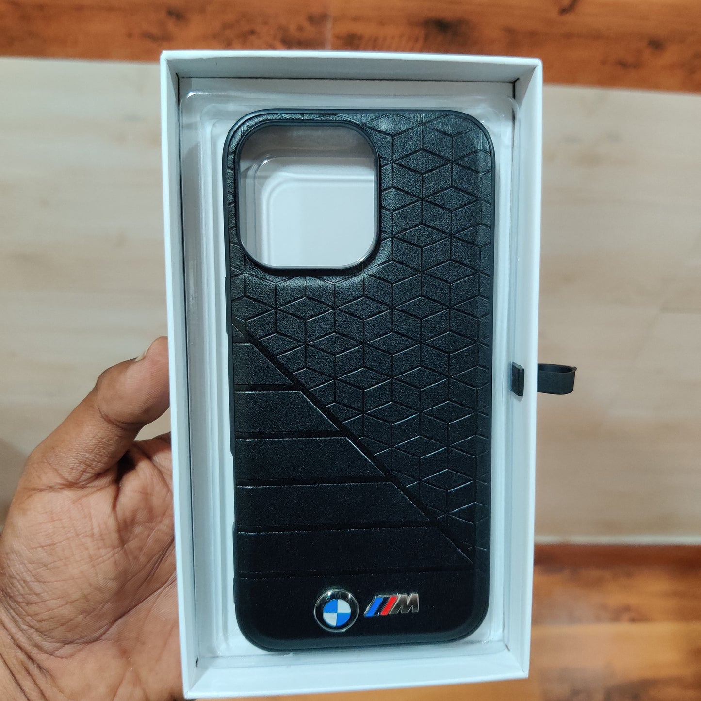 iPhone 16 Pro BMW Case with Inner Fabric Protection - Black