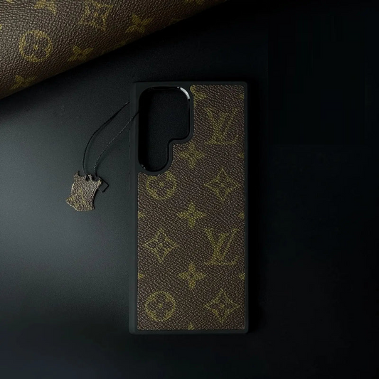 Samsung Galaxy S23 Ultra Louis Vuitton Leather Case - Brown