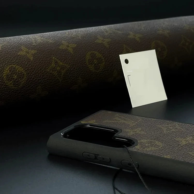 Samsung Galaxy S23 Ultra Louis Vuitton Leather Case - Brown
