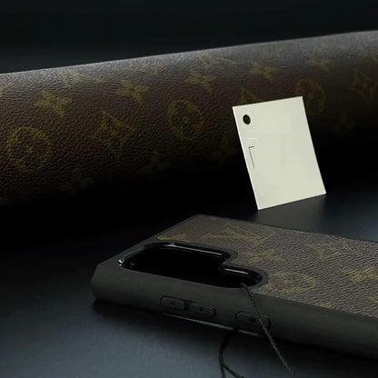 Samsung Galaxy S23 Ultra Louis Vuitton Leather Case - Brown