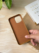 iPhone 13 Genuine Leather Case - Brown