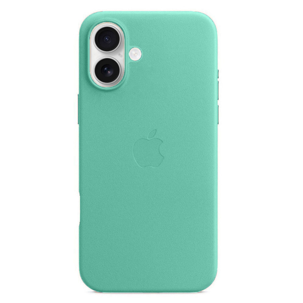 Apple iPhone 16 Plus Leather Back Cover Case - Mint Green