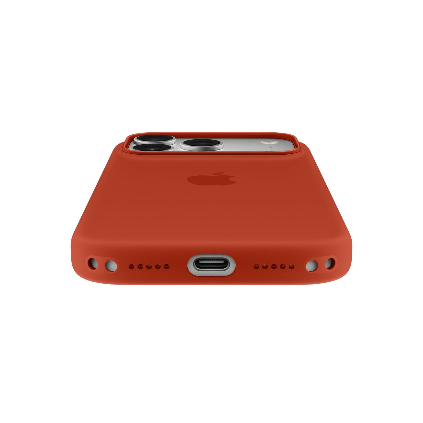 iPhone 17 Pro Silicone Case with MagSafe & Camera Action Button – Terra Cotta