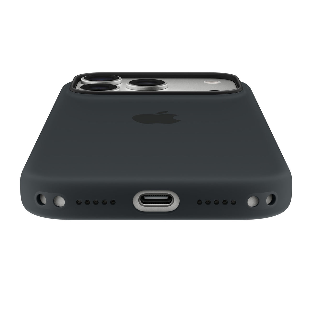 iPhone 18 Pro Max Silicone Back Cover Case with MagSafe & Camera Control Button - Black